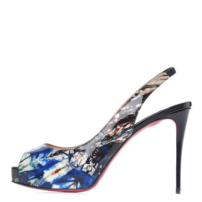 Christian Louboutin Patent Bazin Private Number 100 Pumps 38 Black 1 of 8