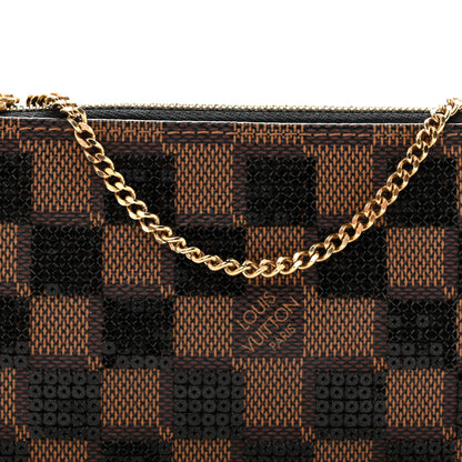 Louis Vuitton Damier Paillettes Mini Pochette Accessories Black 8 of 10