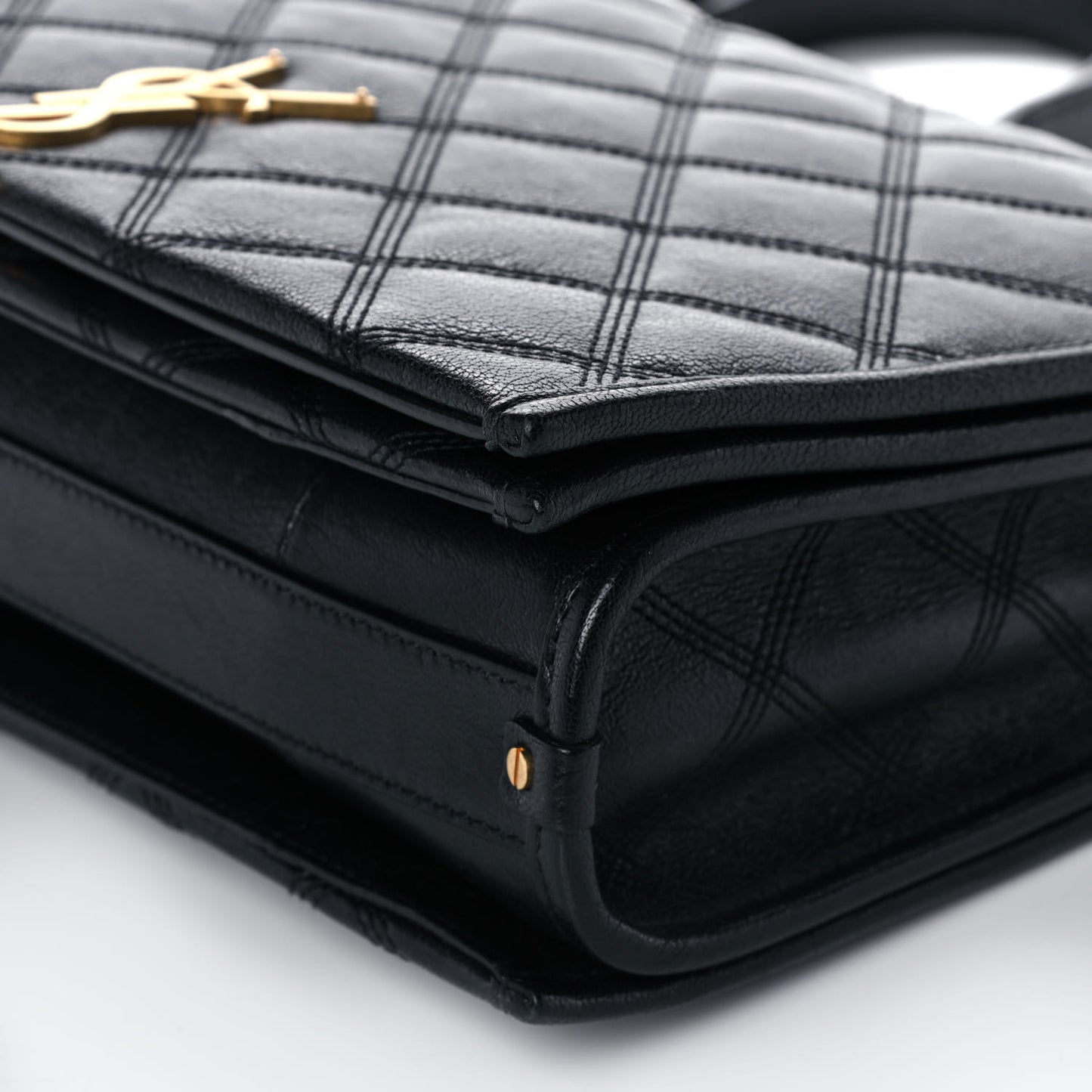 Lambskin Quilted Small Becky Chain Bag Black