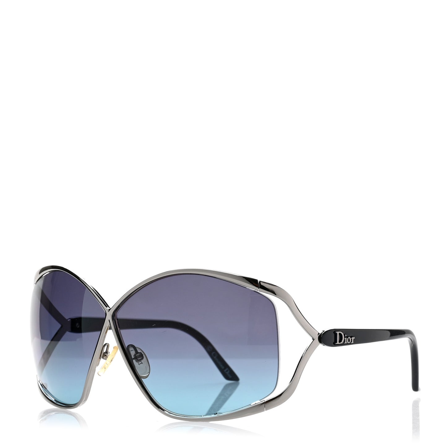 Metal Very Dior Sunglasses Black Blue