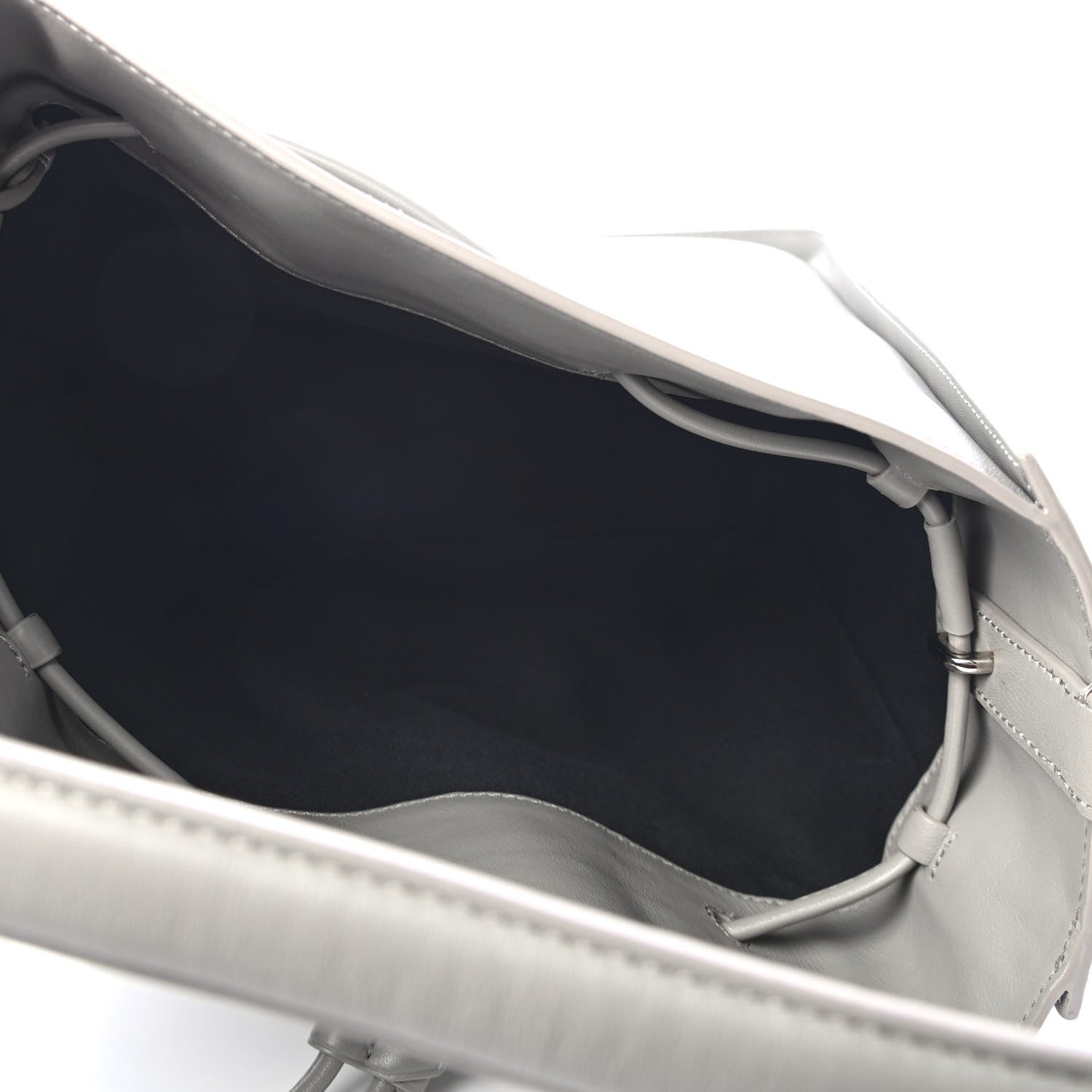 3.1 Phillip Lim Smooth Calfskin Large Soleil Bucket Bag Cement 4 of 5