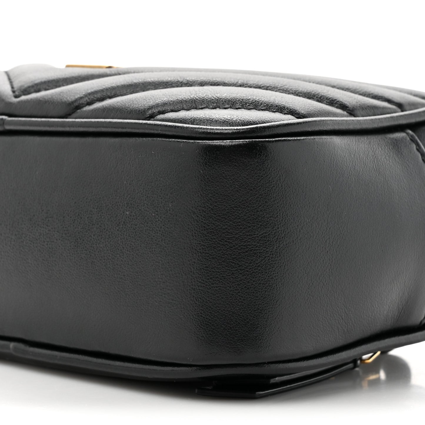Calfskin Matelasse Monogram Lou Belt Bag Black