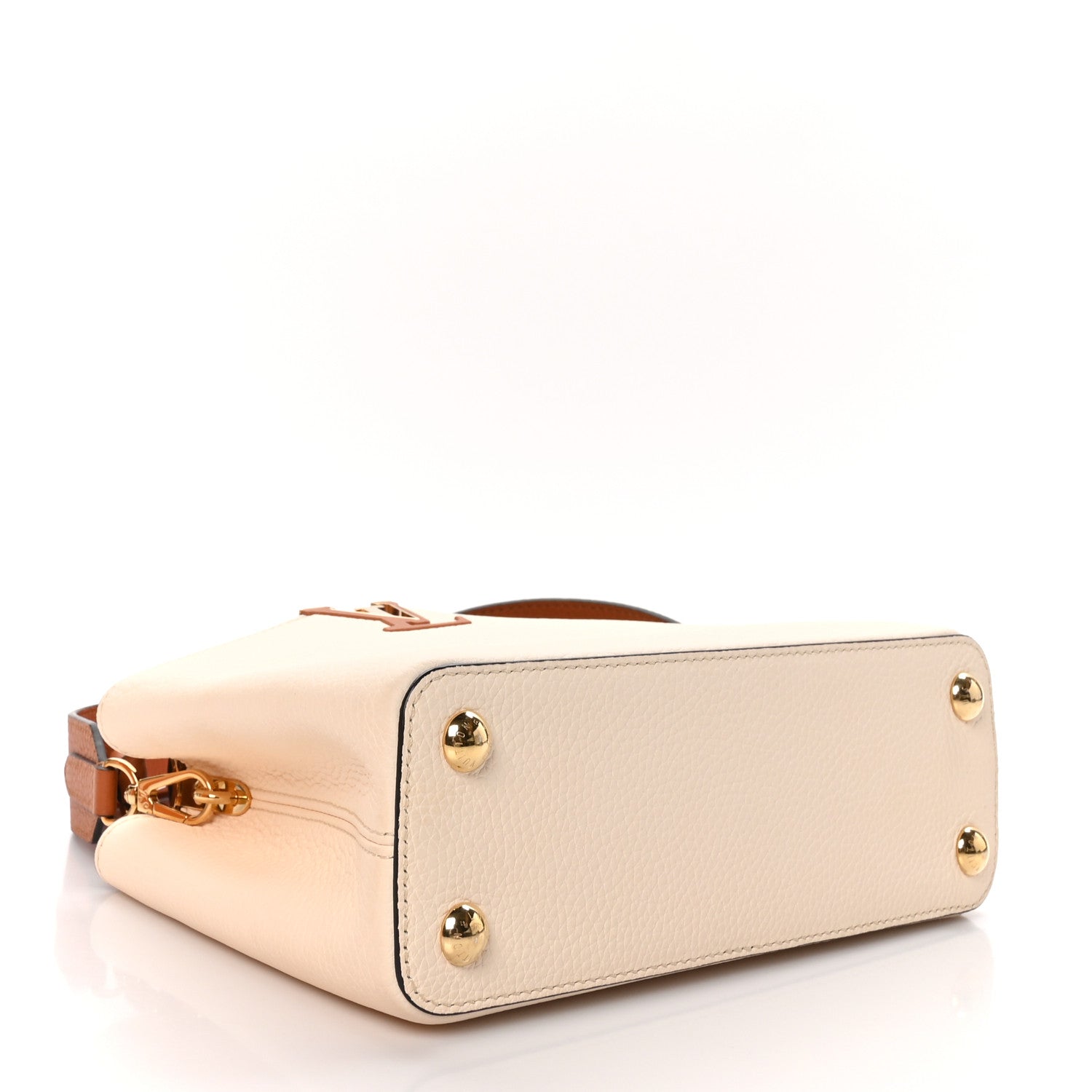Louis Vuitton Taurillon Capucines BB Vanilla Light Beige Sienna Brown Tonic Orange 3 of 10