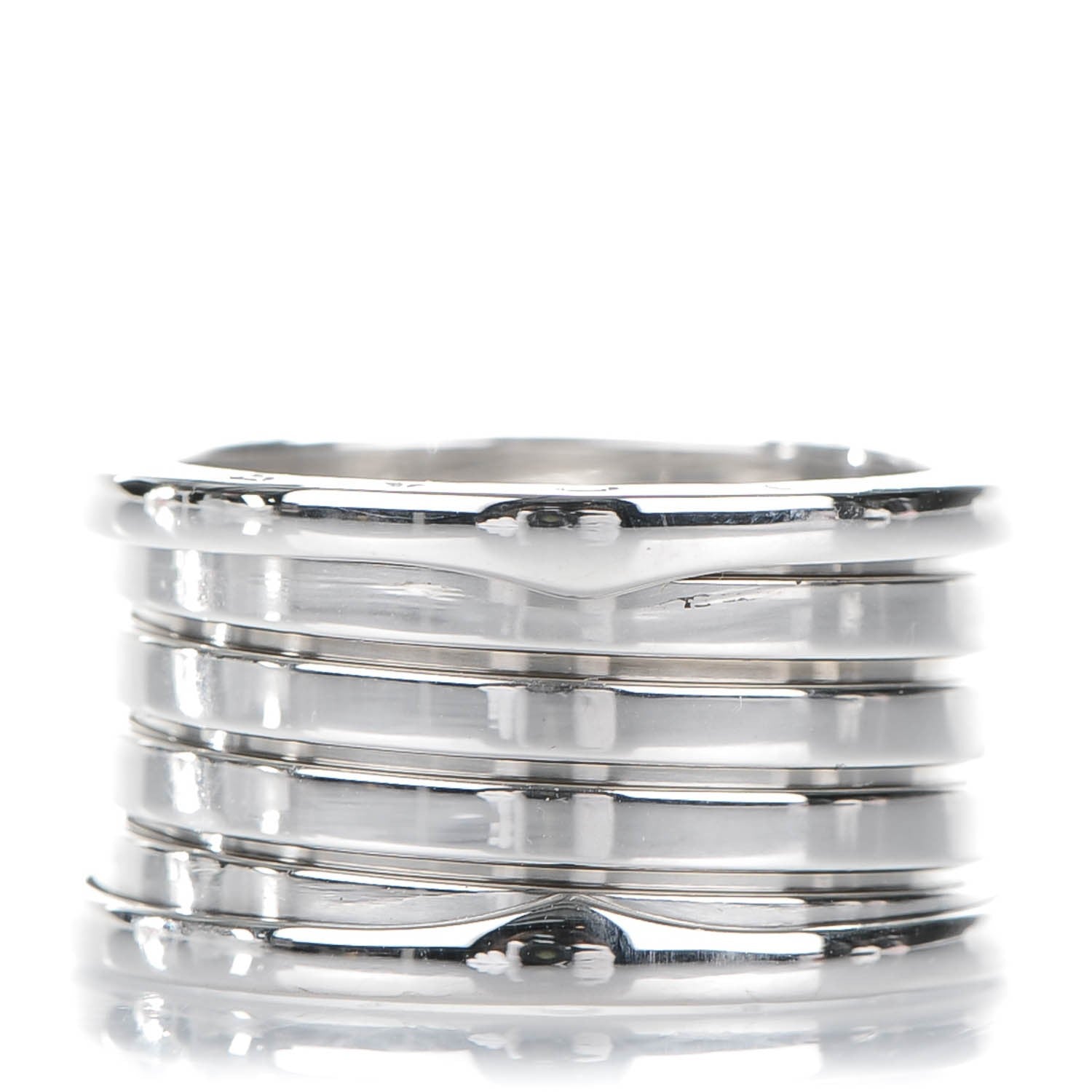 Bulgari 18K White Gold B.Zero1 Four-Band Ring 62 10 1 of 6