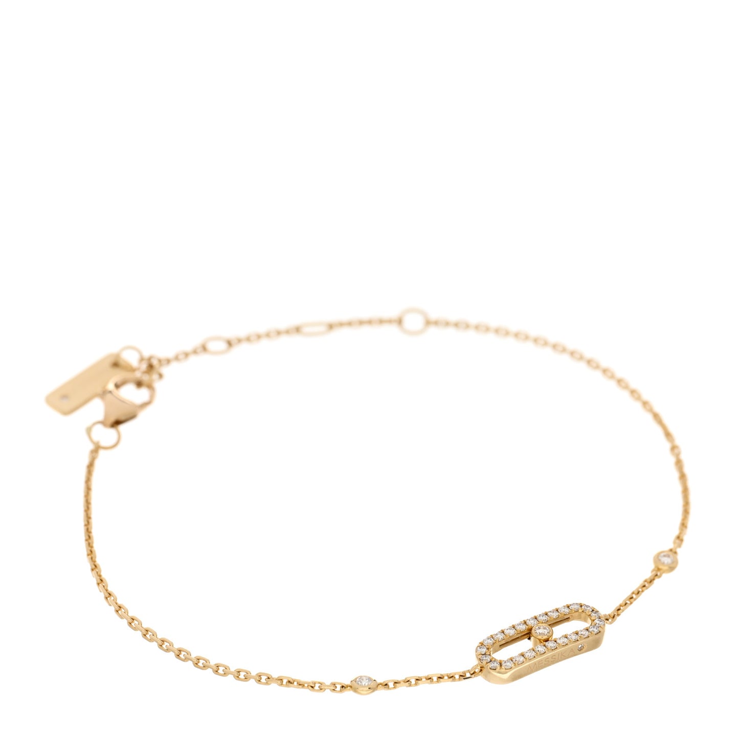 18K Yellow Gold Diamond Move Uno Pave Bracelet