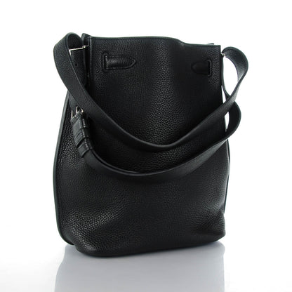 Hermes Taurillon Clemence So Kelly 22 Black 3 of 14
