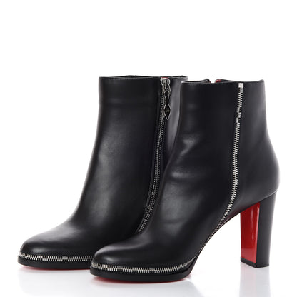 Christian Louboutin Calfskin Telezip 85 Ankle Bootie 40 Black 3 of 8