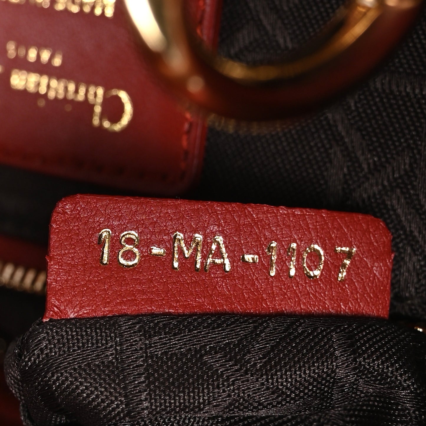 Lambskin Cannage Small Lucky Badges My Lady Dior Red