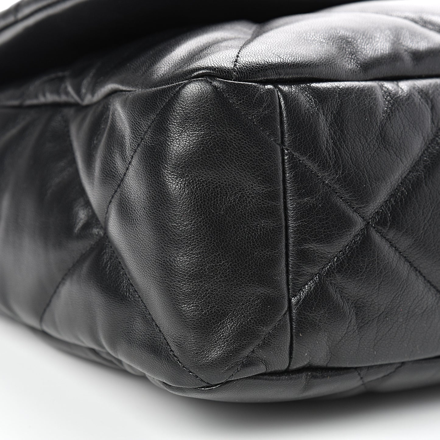 Goatskin Quilted Maxi 19 Flap Black