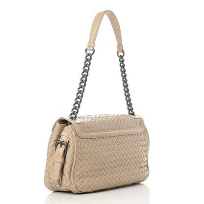 Bottega Veneta Nappa Intrecciato Rialto Shoulder Bag Nude 3 of 11