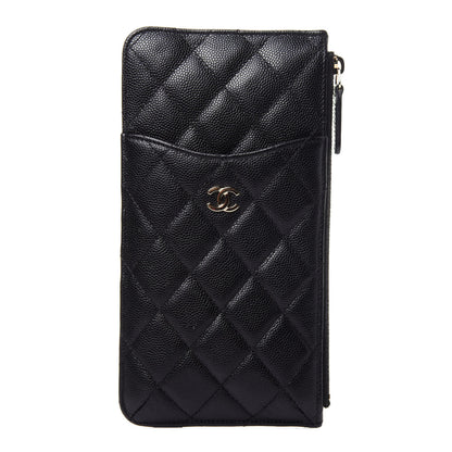 Chanel Caviar Quilted Classic Flat Wallet Pouch Black 1 of 22