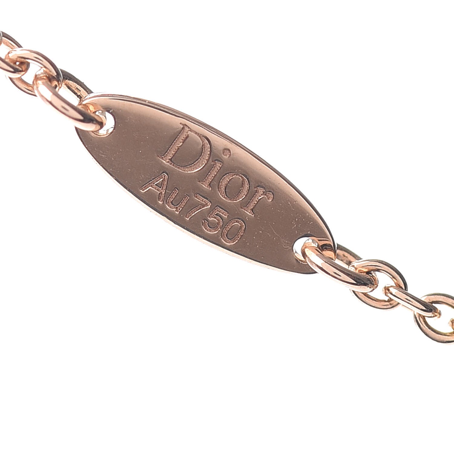 Christian Dior 18K Rose Gold Diamond Pink Opal Rose Des Vents Necklace 5 of 5