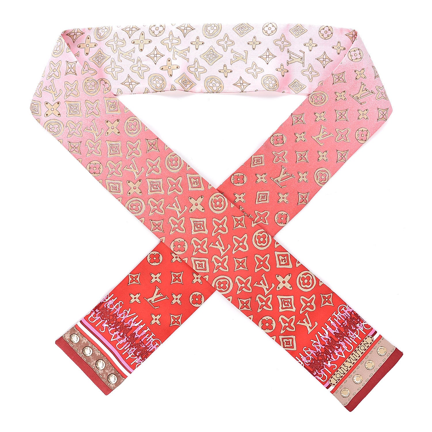 Louis Vuitton Silk Monogram Map Bandeau 1 of 4