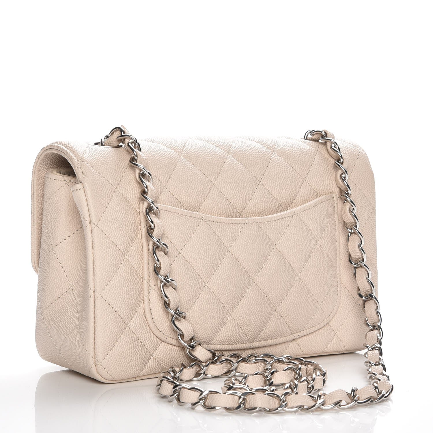 Chanel Caviar Quilted Mini Rectangular Flap Light Beige 3 of 7