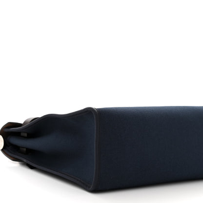 Hermes Toile Vache Hunter Herbag Zip PM Bleu Marine Ebene 10 of 12