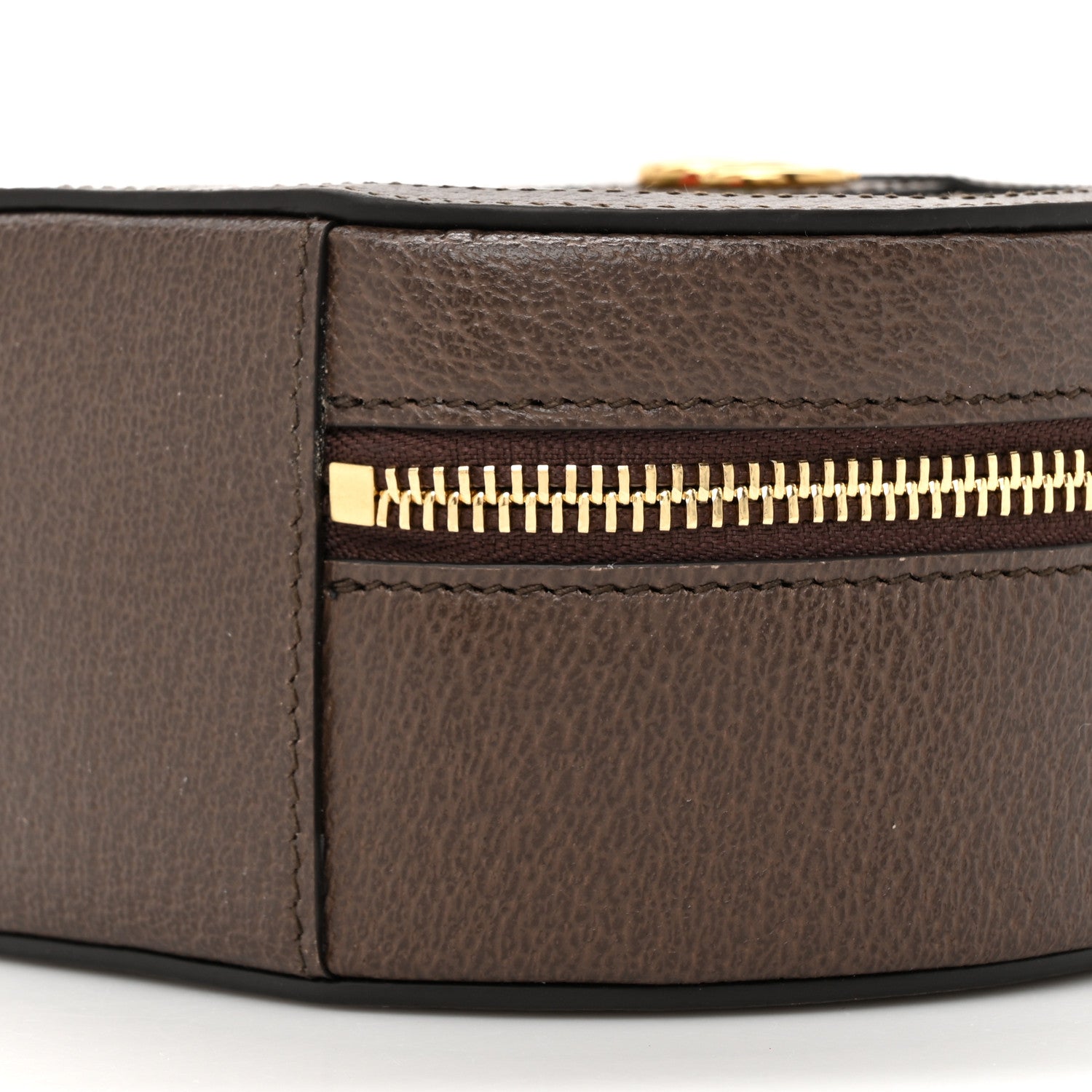 Gucci GG Supreme Monogram Top Handle Web Mini Ophidia Round Shoulder Bag Brown 9 of 10