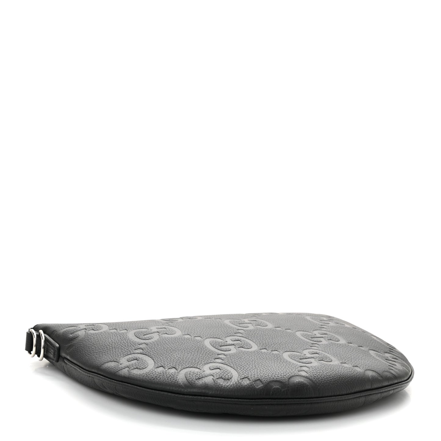 GG Jumbo Calfskin Emblem Shoulder Bag Black