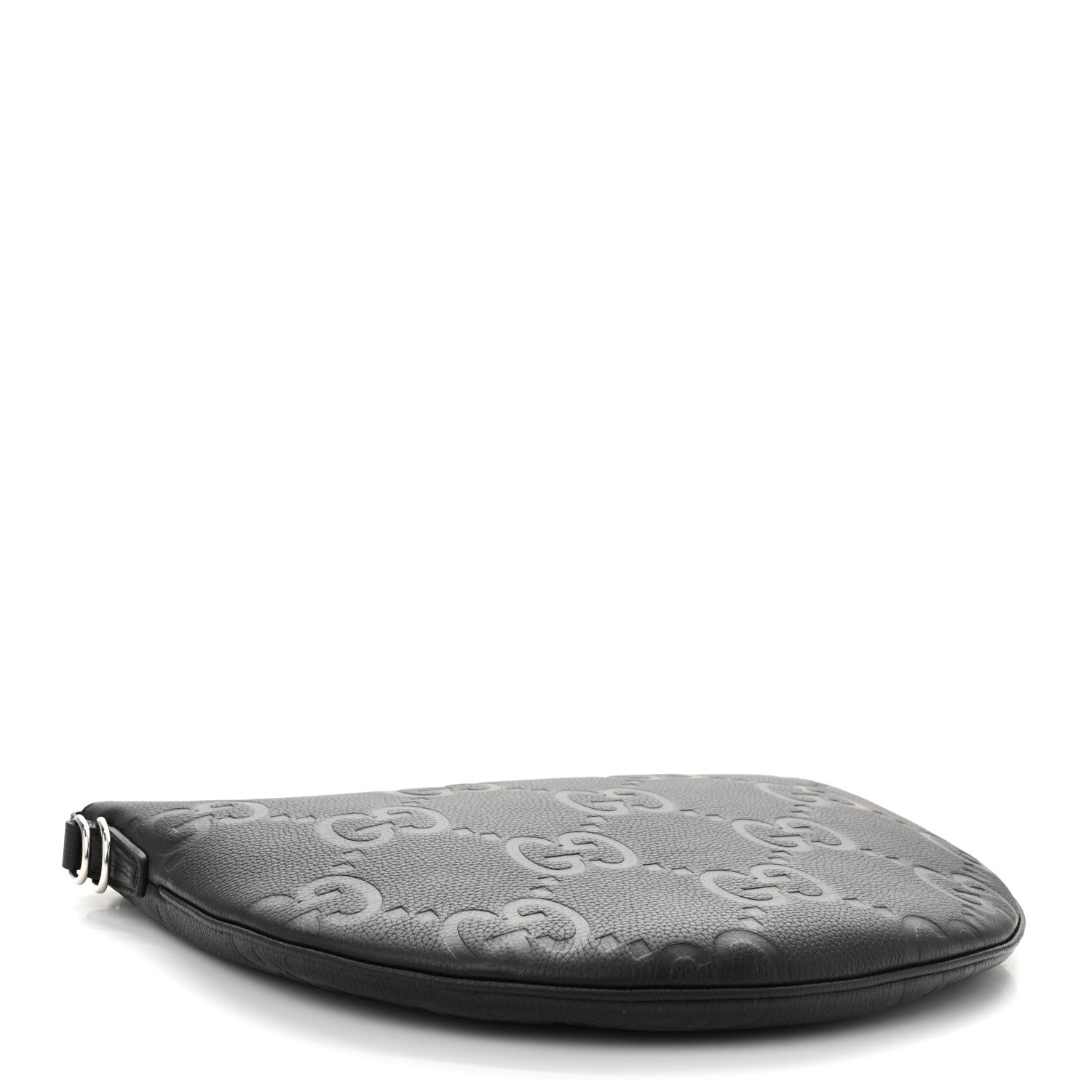 Gucci GG Jumbo Calfskin Emblem Shoulder Bag Black 4 of 10