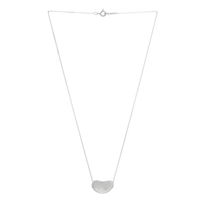 Tiffany Sterling Silver 19mm Elsa Peretti Bean Pendant Necklace 2 of 4