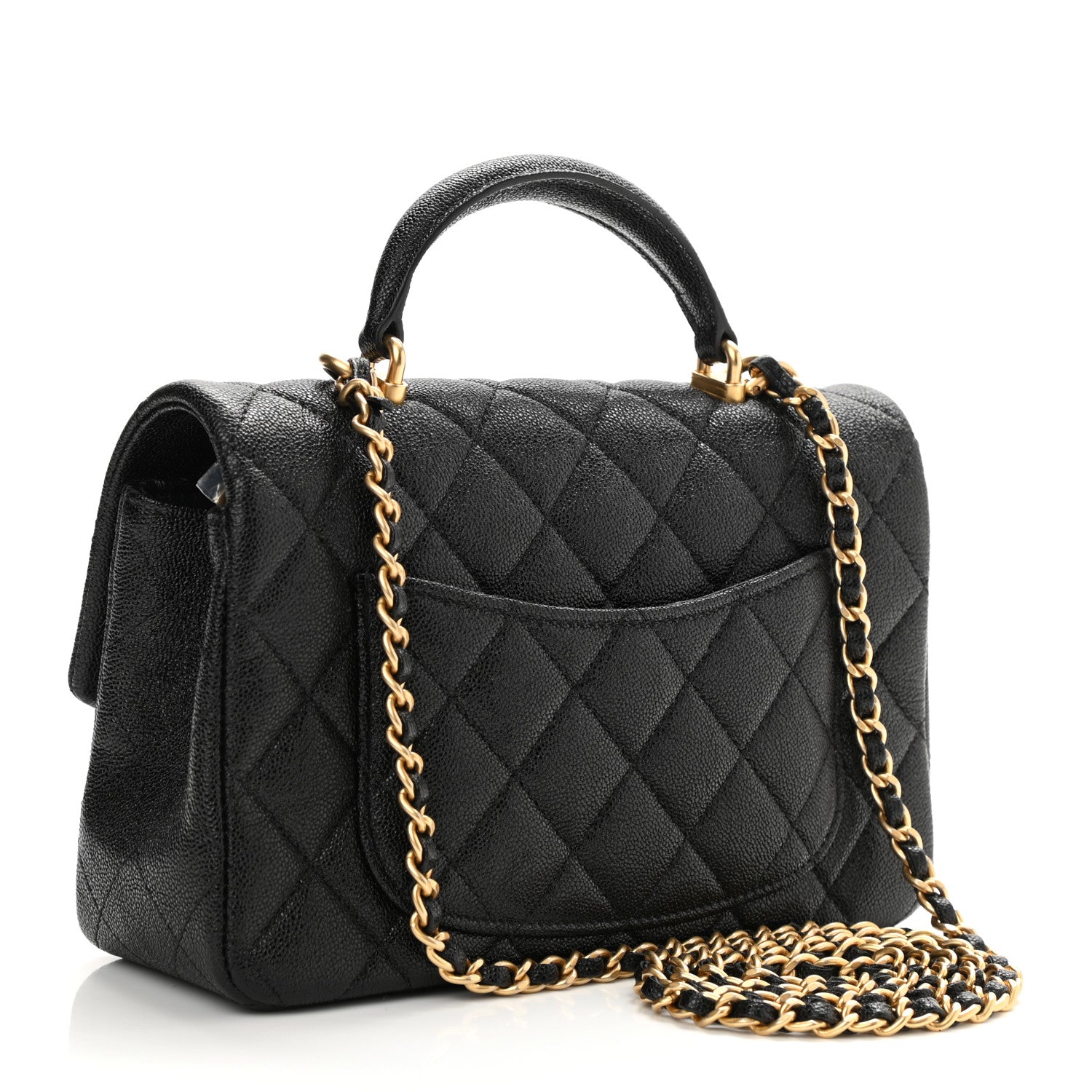 Chanel Caviar Quilted Mini Top Handle Rectangular Flap Black 3 of 11