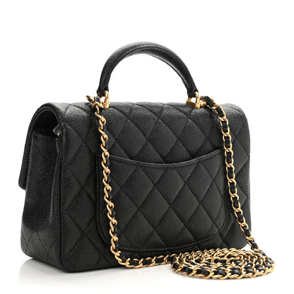 Chanel Caviar Quilted Mini Top Handle Rectangular Flap Black 3 of 11