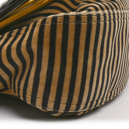 Fendi Velvet Calf Hair Pequin B Bag Tan Black 8 of 9