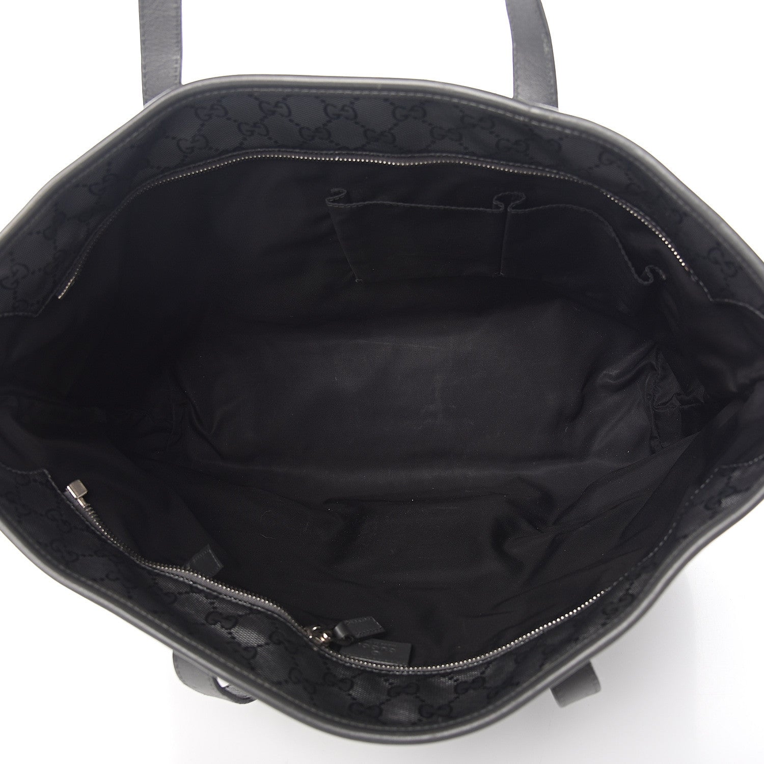 Gucci Imprime Monogram Medium Zippered Shopping Tote Pewter 4 of 11