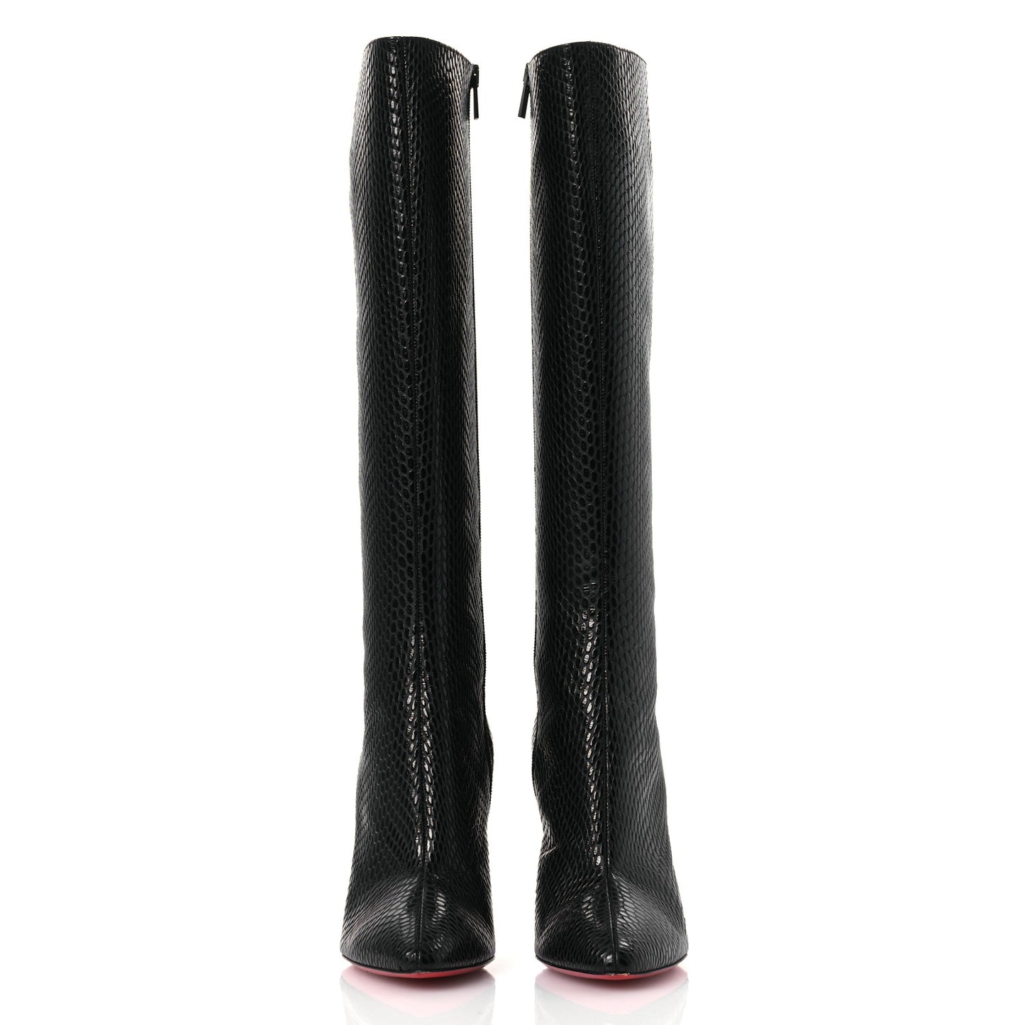 Calfskin Jurassic Embossed Eloisa Botta 100 Knee Boots 38 Black