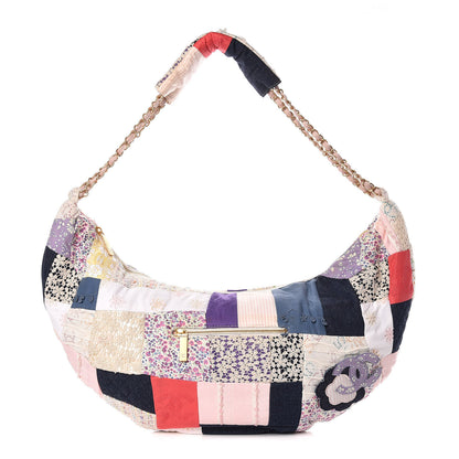 Chanel Fabric Patchwork Hobo Pink 1 of 12
