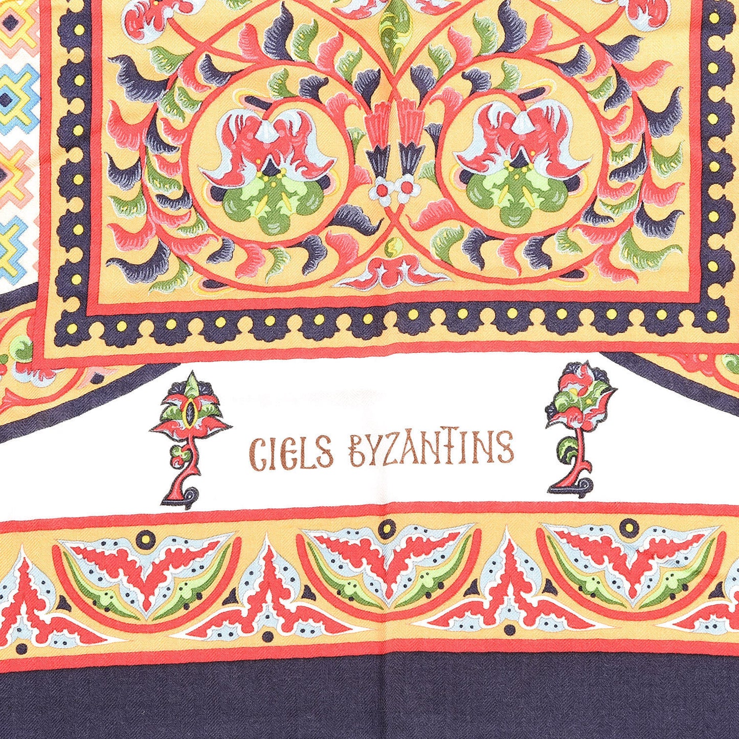 Silk Cashmere Ciels Byzantins Shawl 140