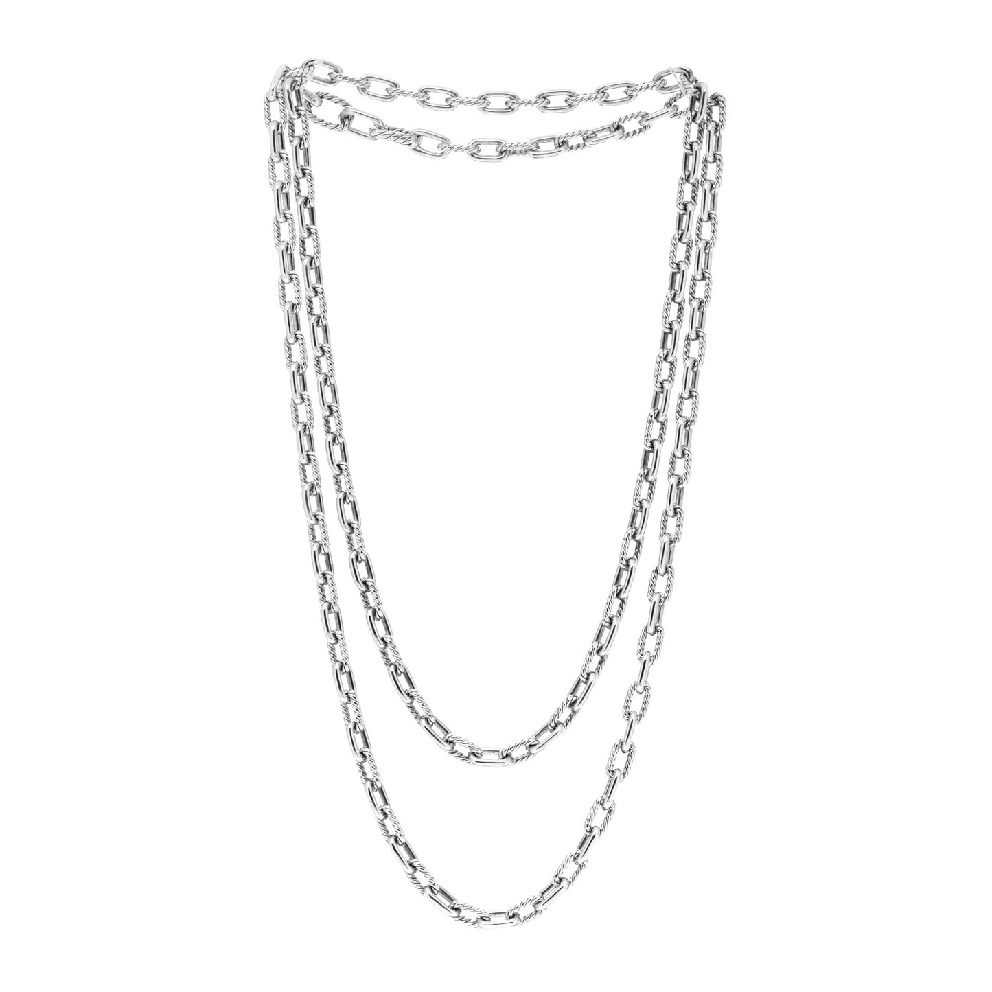 Sterling Silver 5.5mm Madison Necklace 36"
