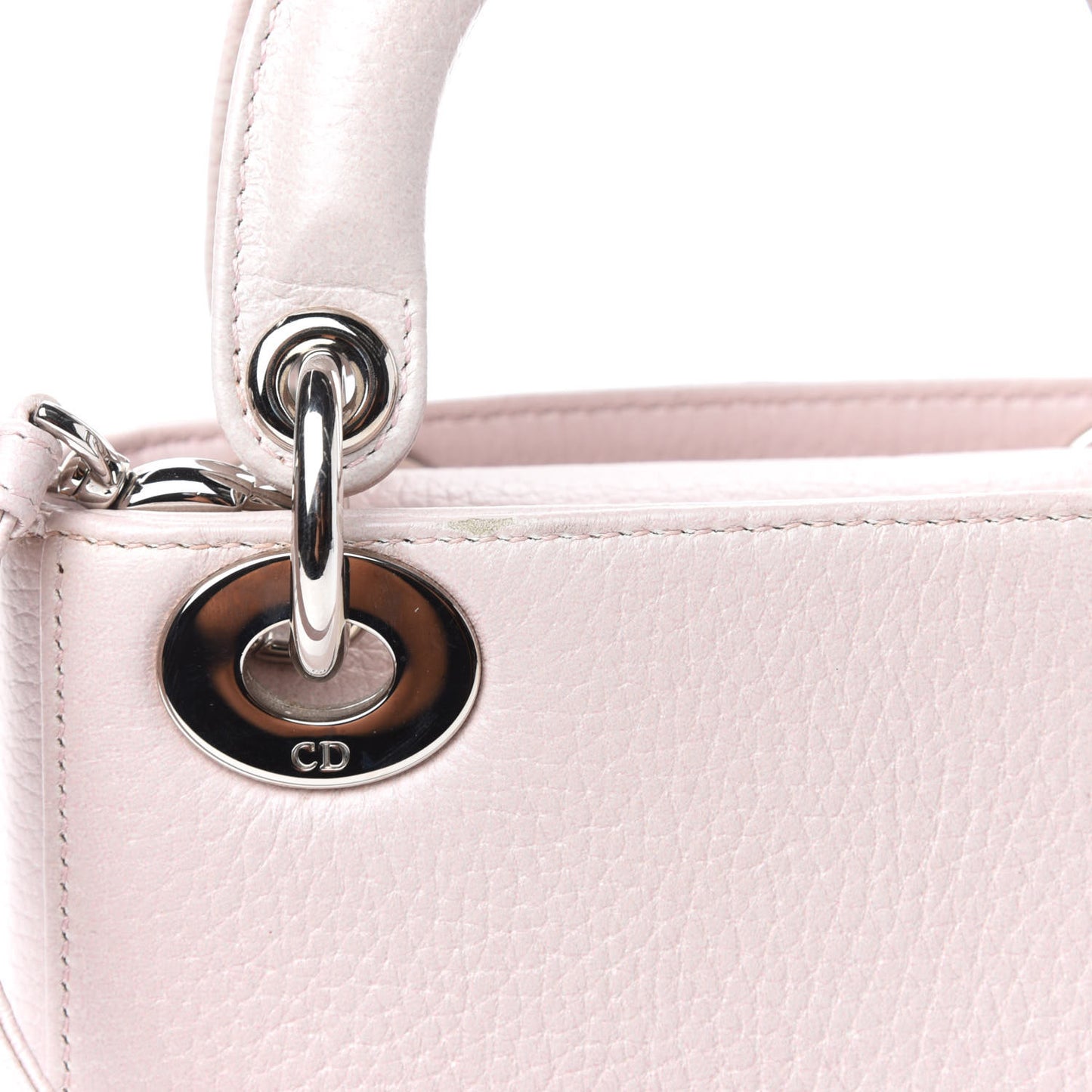 Deerskin Floral Printed Mini Lady Dior Pink