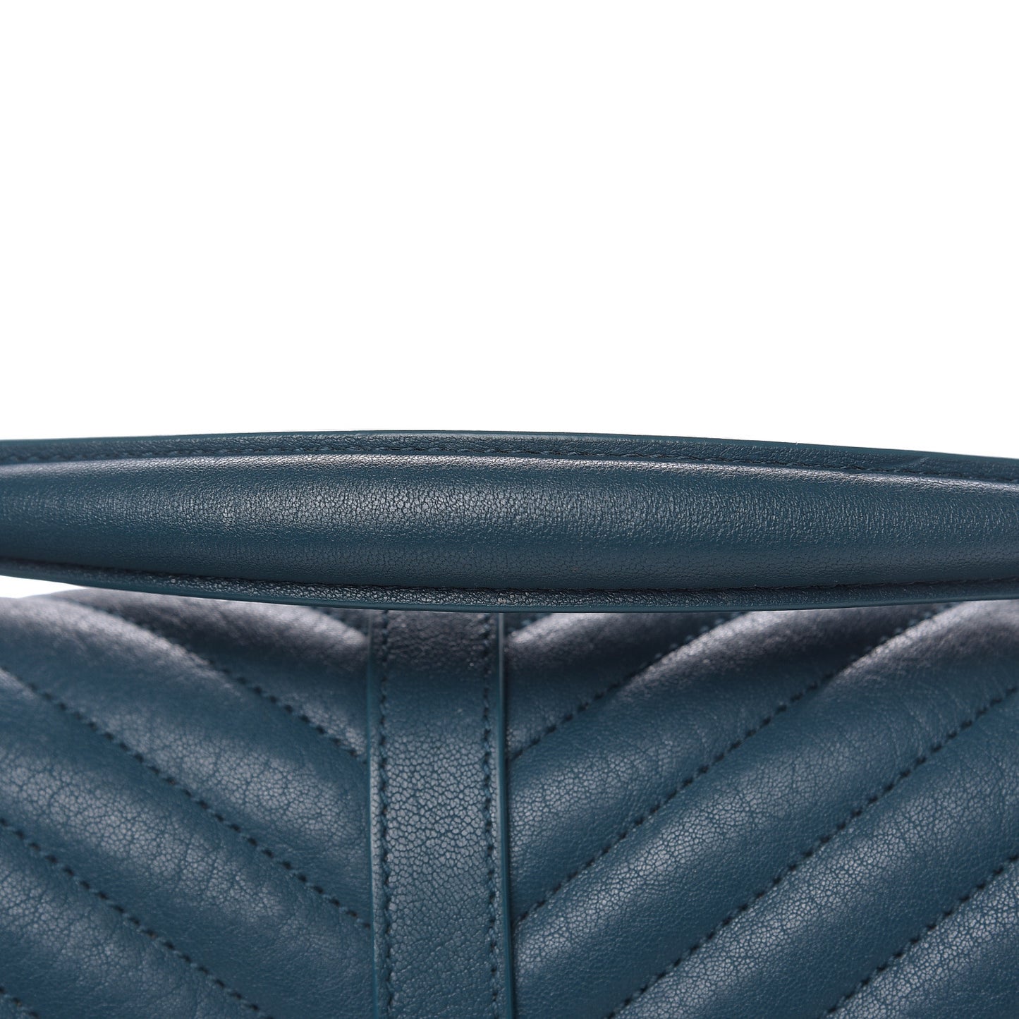 Sheepskin Matelasse Monogram Medium College Bag Peacock Green