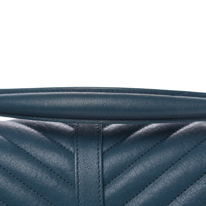 Saint Laurent Sheepskin Matelasse Monogram Medium College Bag Peacock Green 16 of 17