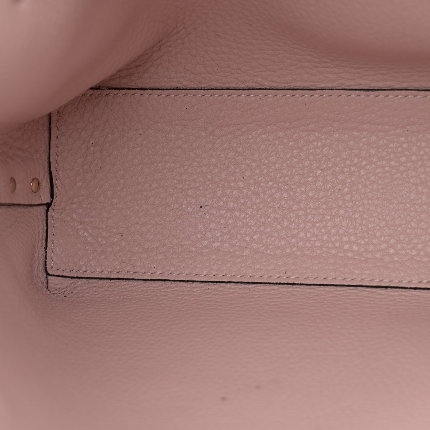 Grained Calfskin Small Rockstud Flip Lock Tote Black Rose Quartz