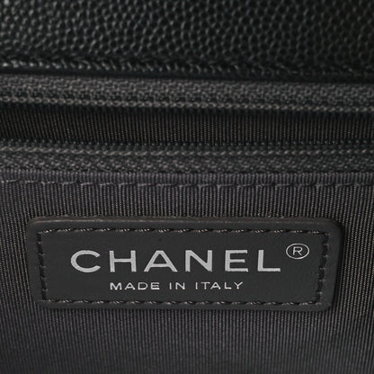 Chanel Caviar Macro Chevron Single Flap Black 6 of 9
