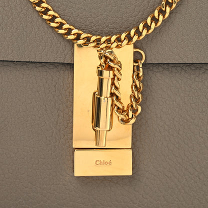 Chloe Grained Lambskin Mini Drew Shoulder Bag Motty Grey 7 of 9