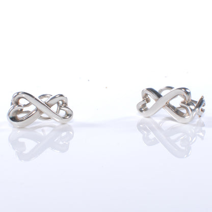 Tiffany Sterling Silver Paloma Picasso Double Loving Heart Earrings 1 of 3