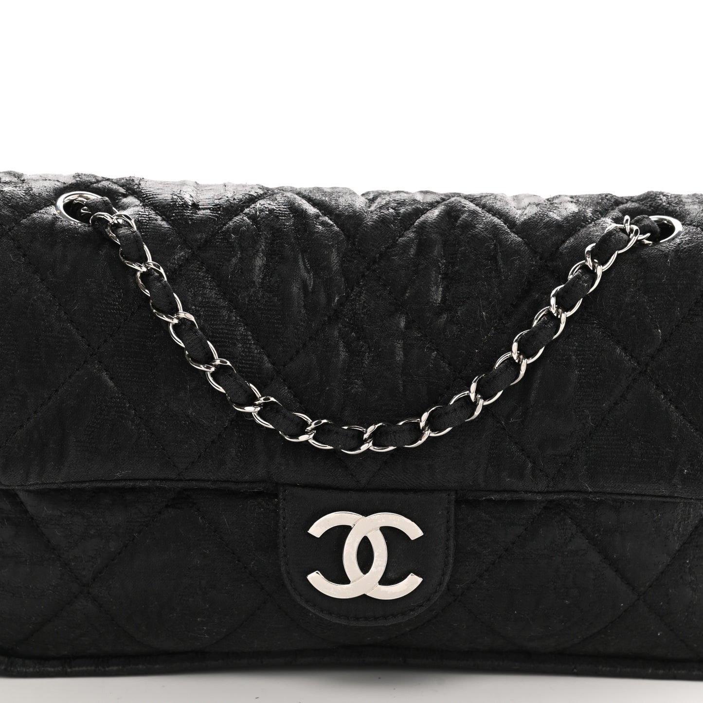 Coated Canvas Quilted Le Marais Flap Black