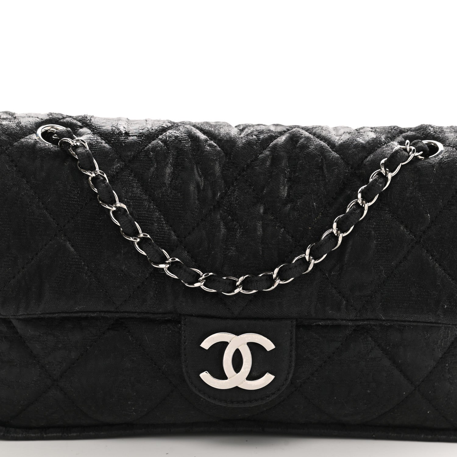 Chanel Coated Canvas Quilted Le Marais Flap Black 8 of 10