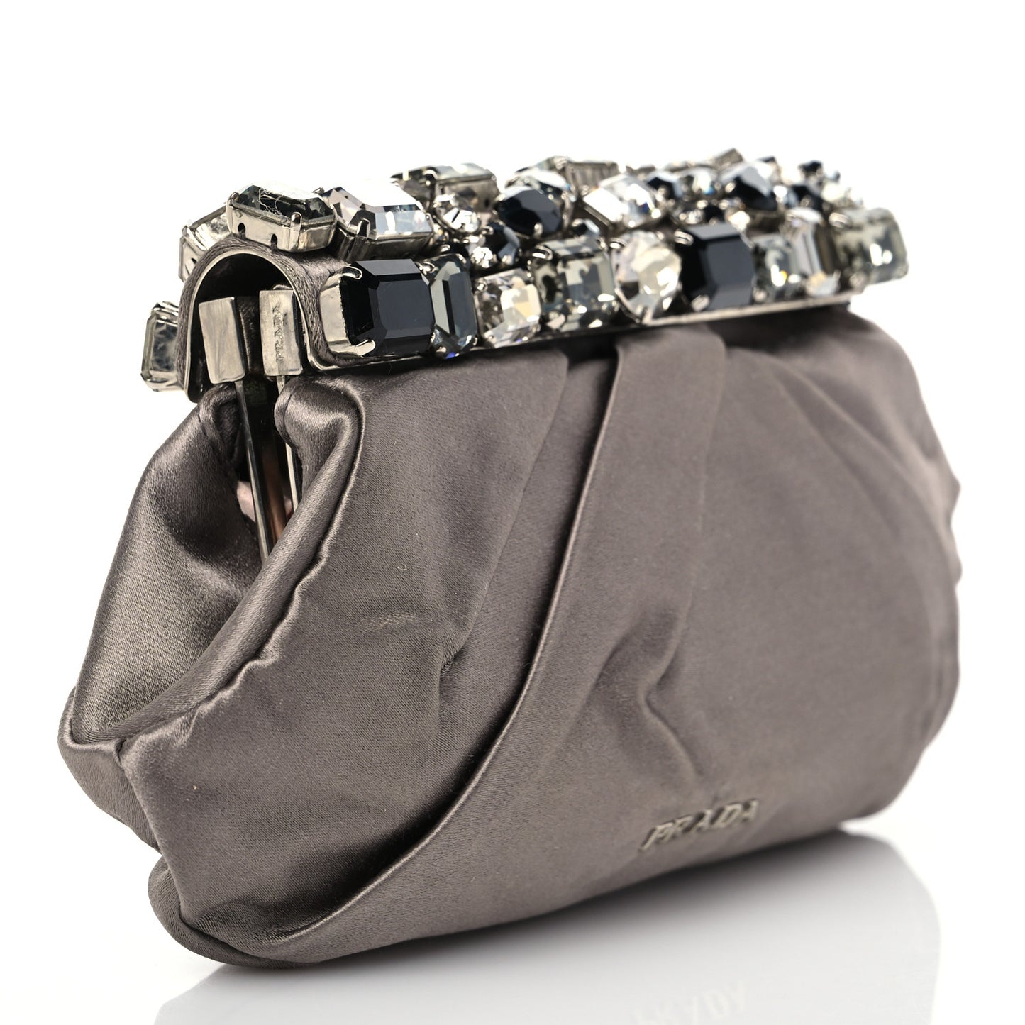 Satin Crystal Clutch Fumo