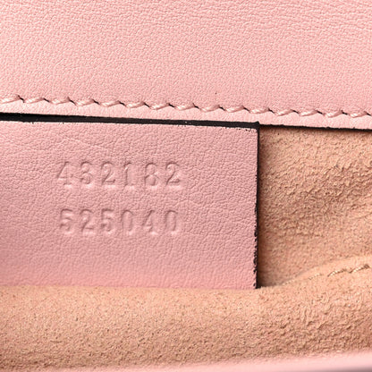 Gucci Calfskin Crystal Star Embroidered Small Padlock Shoulder Bag Perfect Pink Multicolor 7 of 10