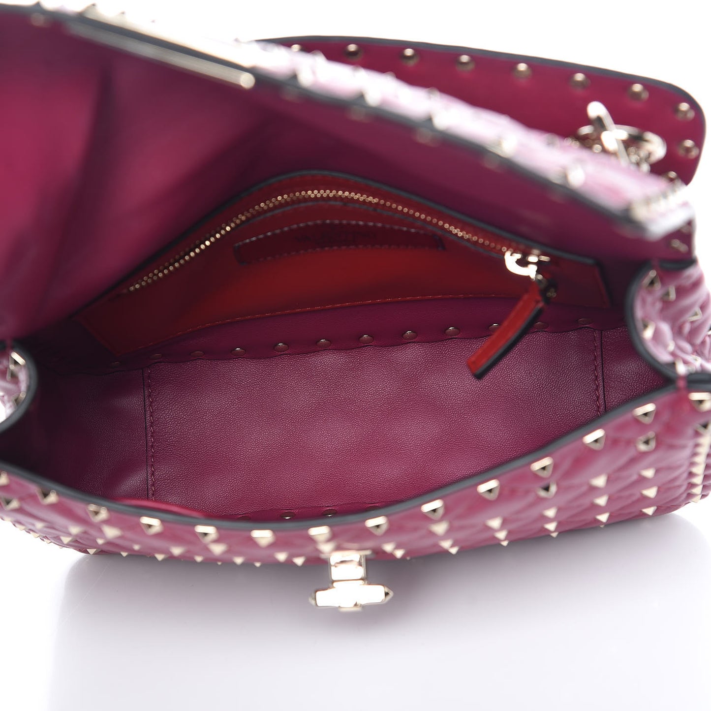 Nappa Medium Rockstud Spike Shoulder Bag Camelia