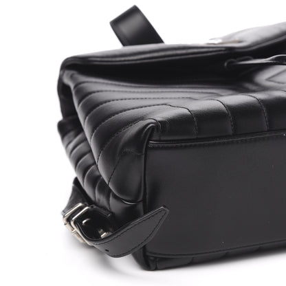 Saint Laurent Calfskin Y Quilted Monogram Small Loulou Backpack Black 7 of 10