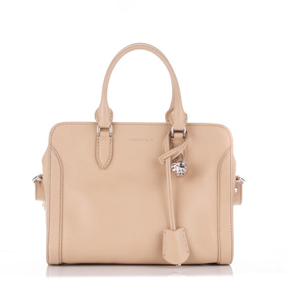 Alexander McQueen Pebbled Calfskin Small Skull Padlock Zip Around Tote Blonde 1 of 5
