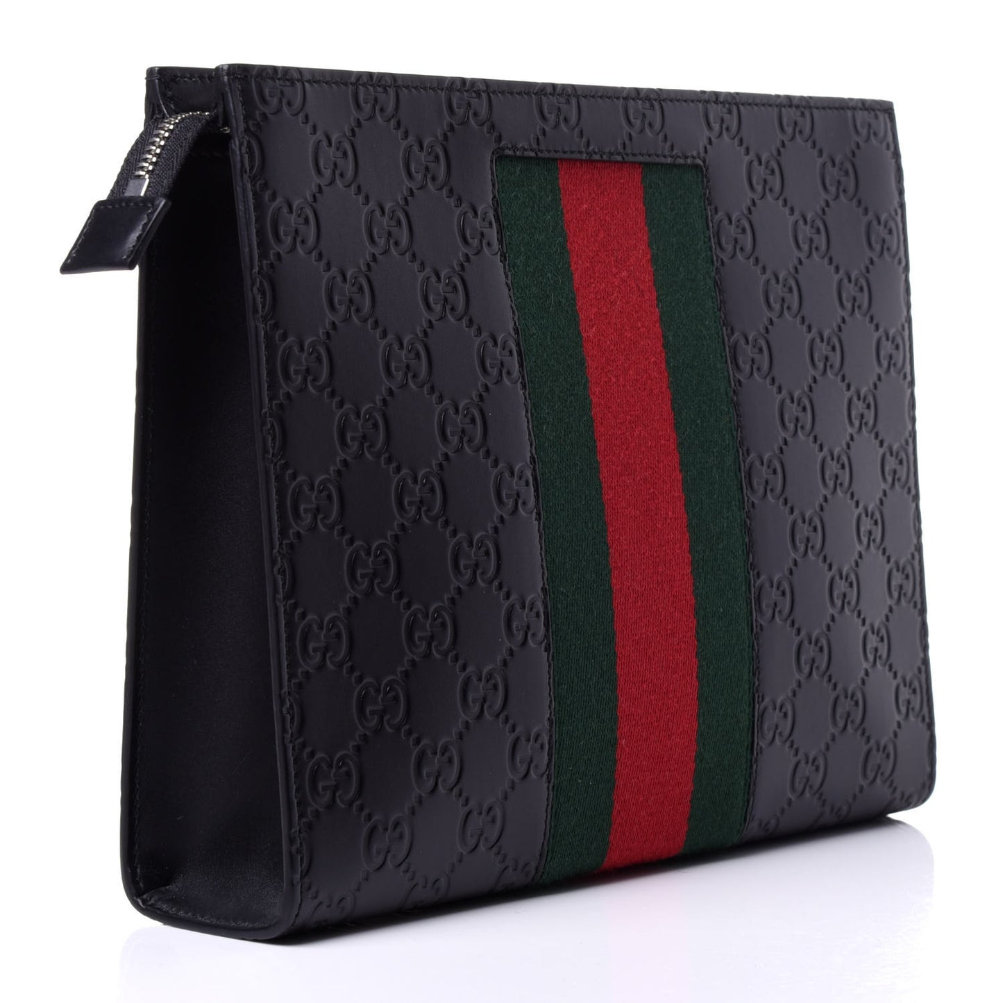 Guccissima Signature Web New Web Cosmetic Case Black