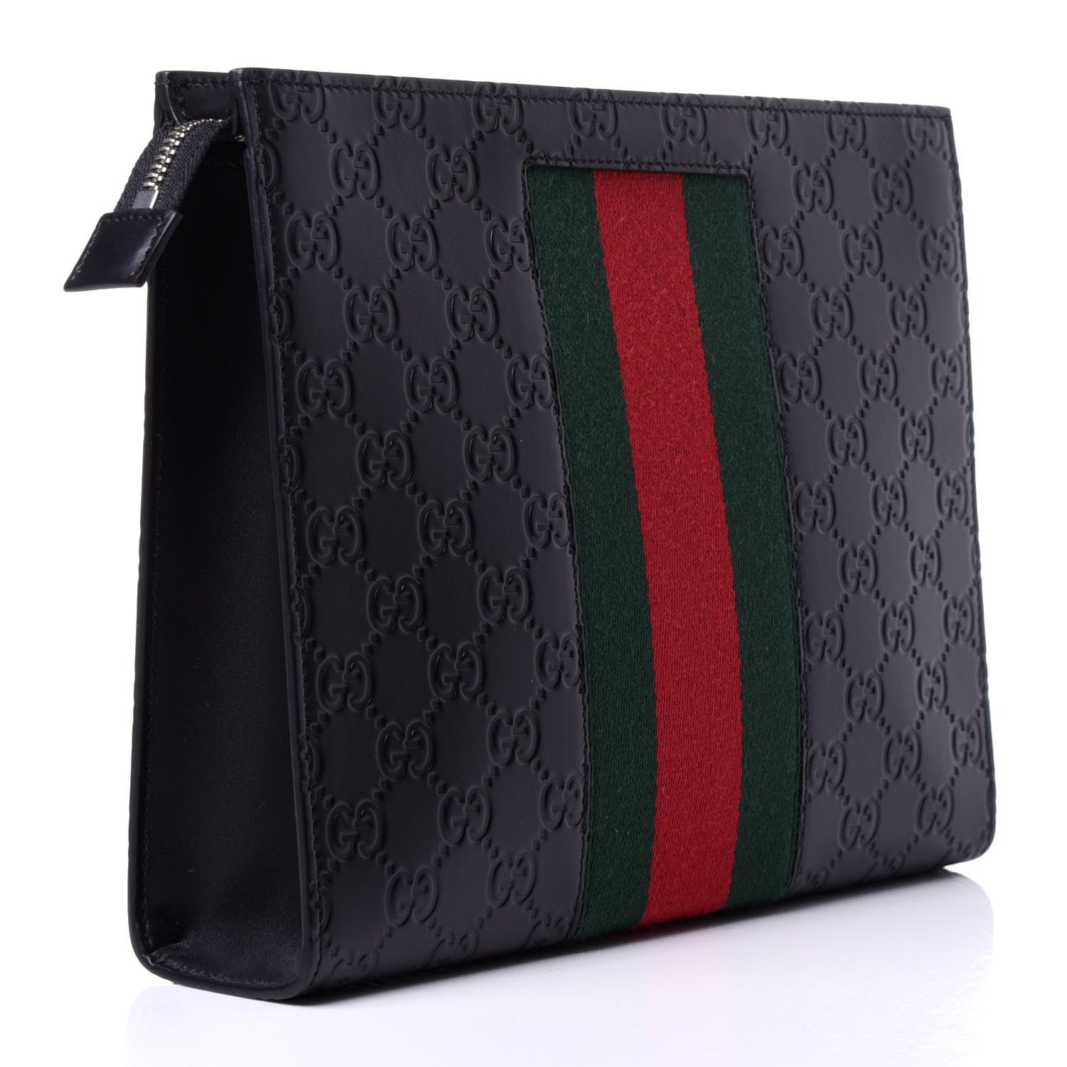 Gucci Guccissima Signature Web New Web Cosmetic Case Black 3 of 11