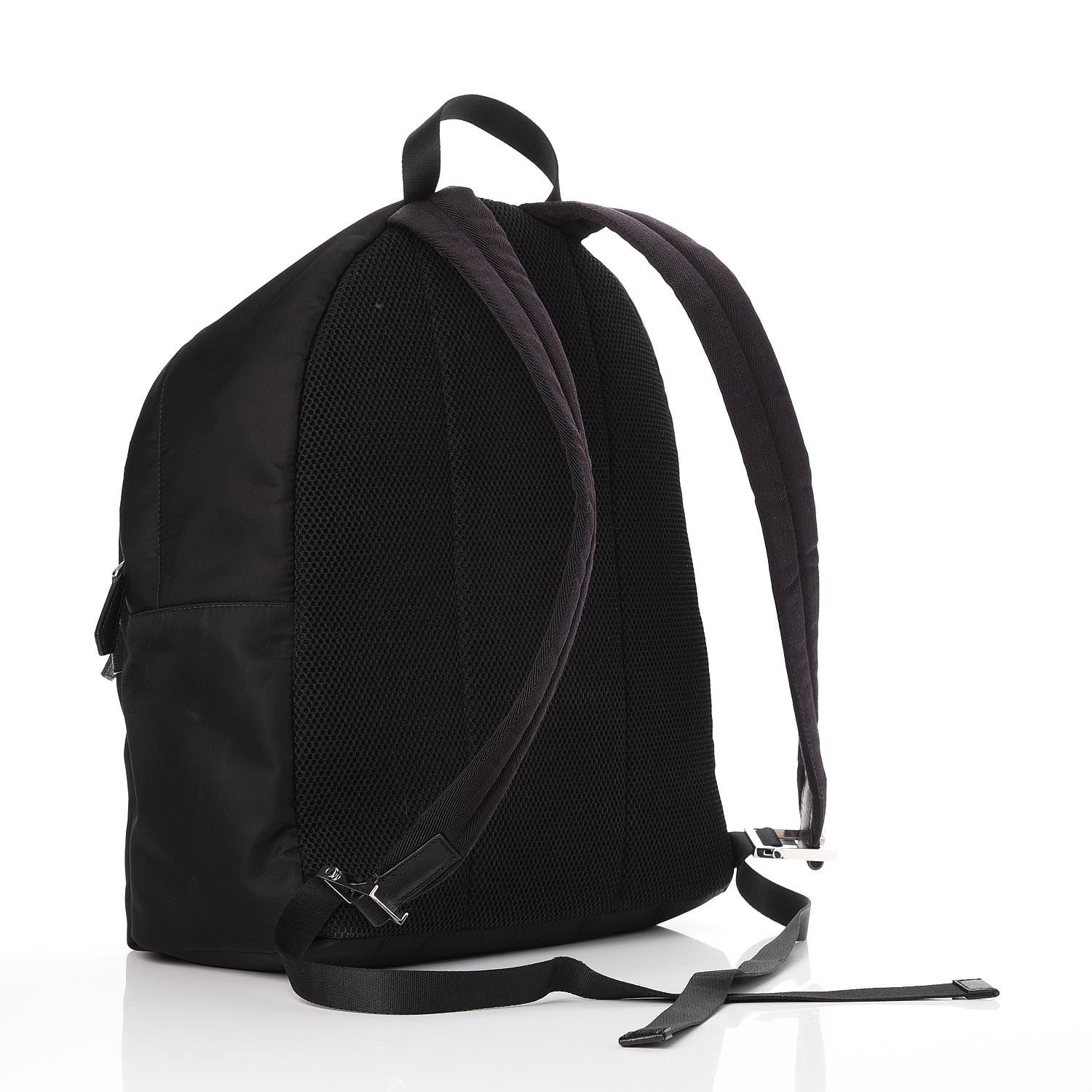 Fendi Nylon Vitello Elite Monster Eyes Rounded Backpack Black Yellow 3 of 8