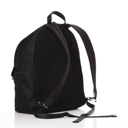 Fendi Nylon Vitello Elite Monster Eyes Rounded Backpack Black Yellow 3 of 8