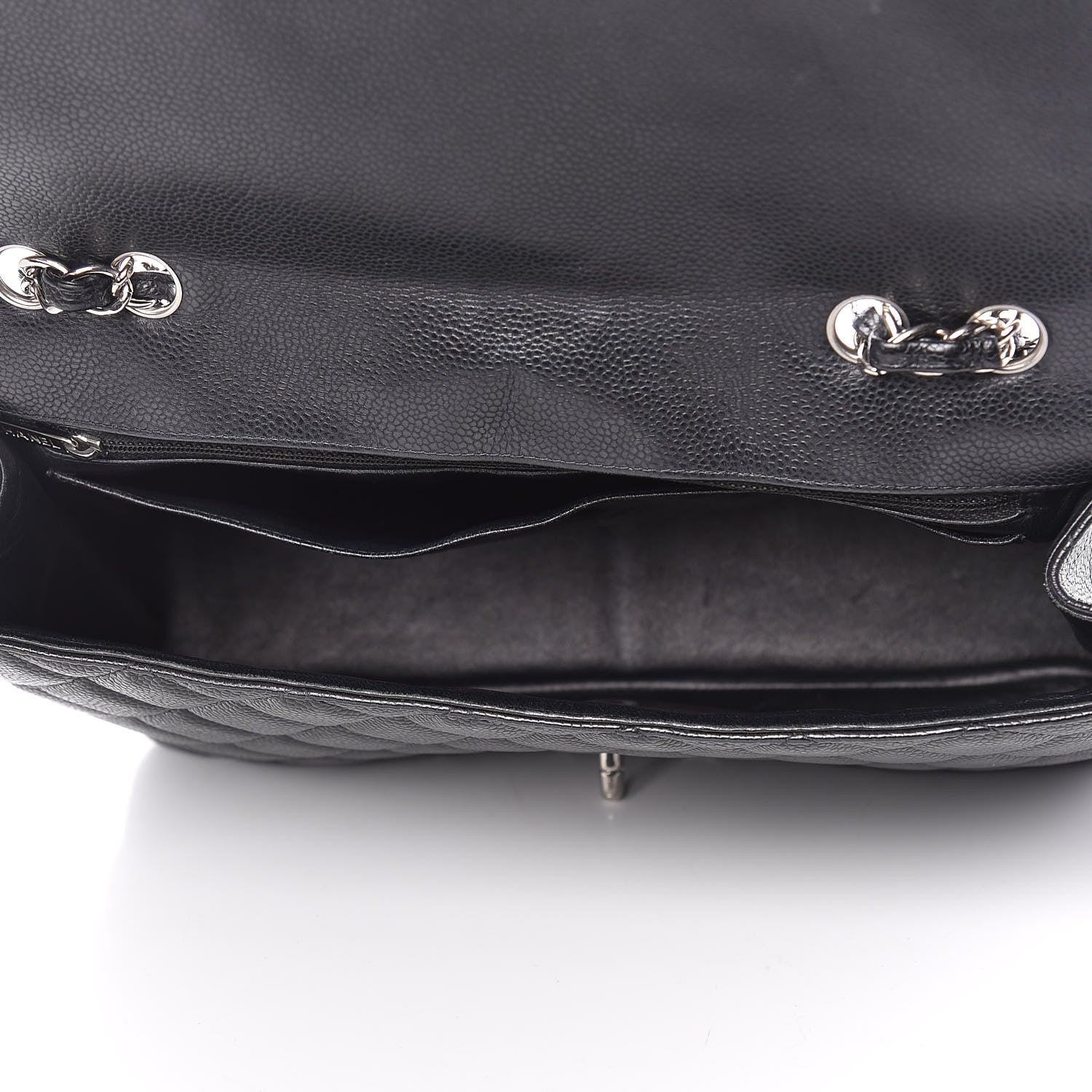 Chanel Caviar Quilted Jumbo Single Flap Black 7 of 13